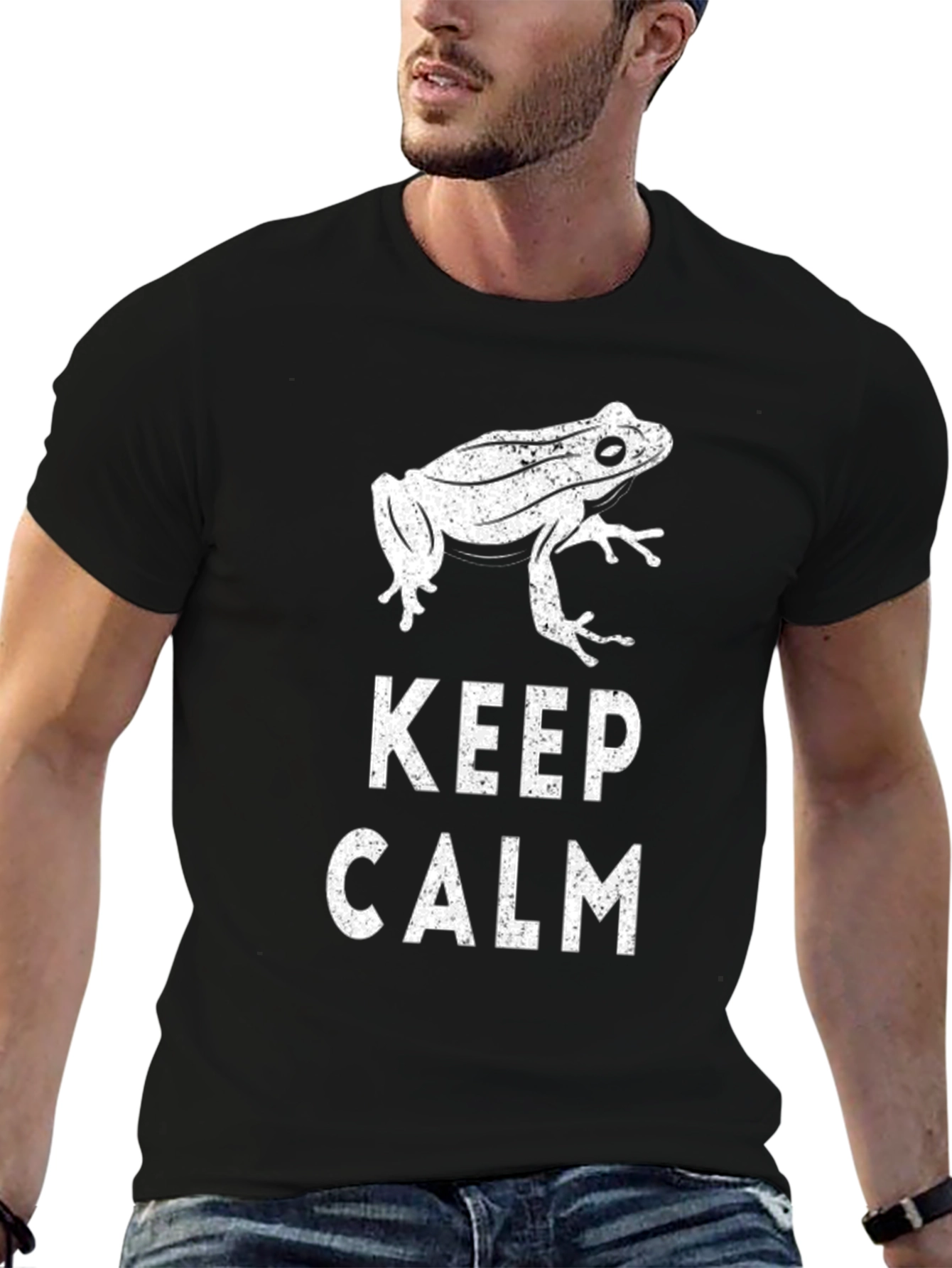 Keep Calm Frog T-Shirt - Relaxed Casual Style