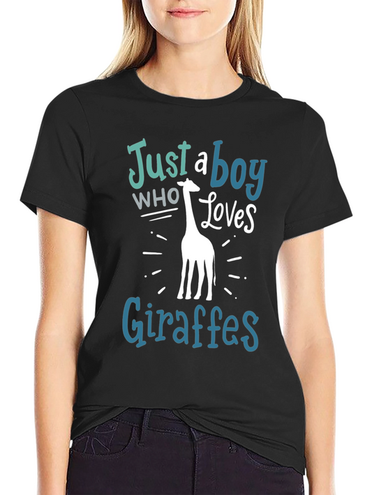 Boys Giraffe Lover Graphic T-Shirt