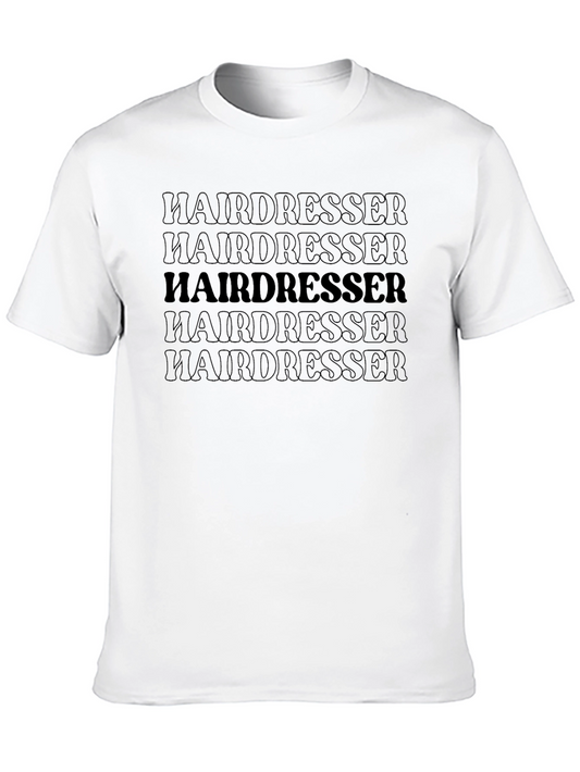 Hairdresser Retro Style Black T-Shirt