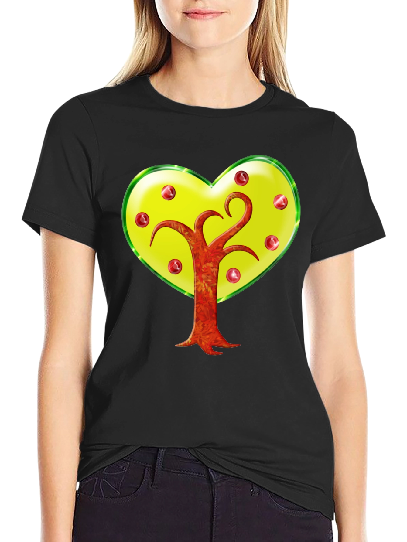Heart Tree Graphic Tee - Stylish Casual Wear