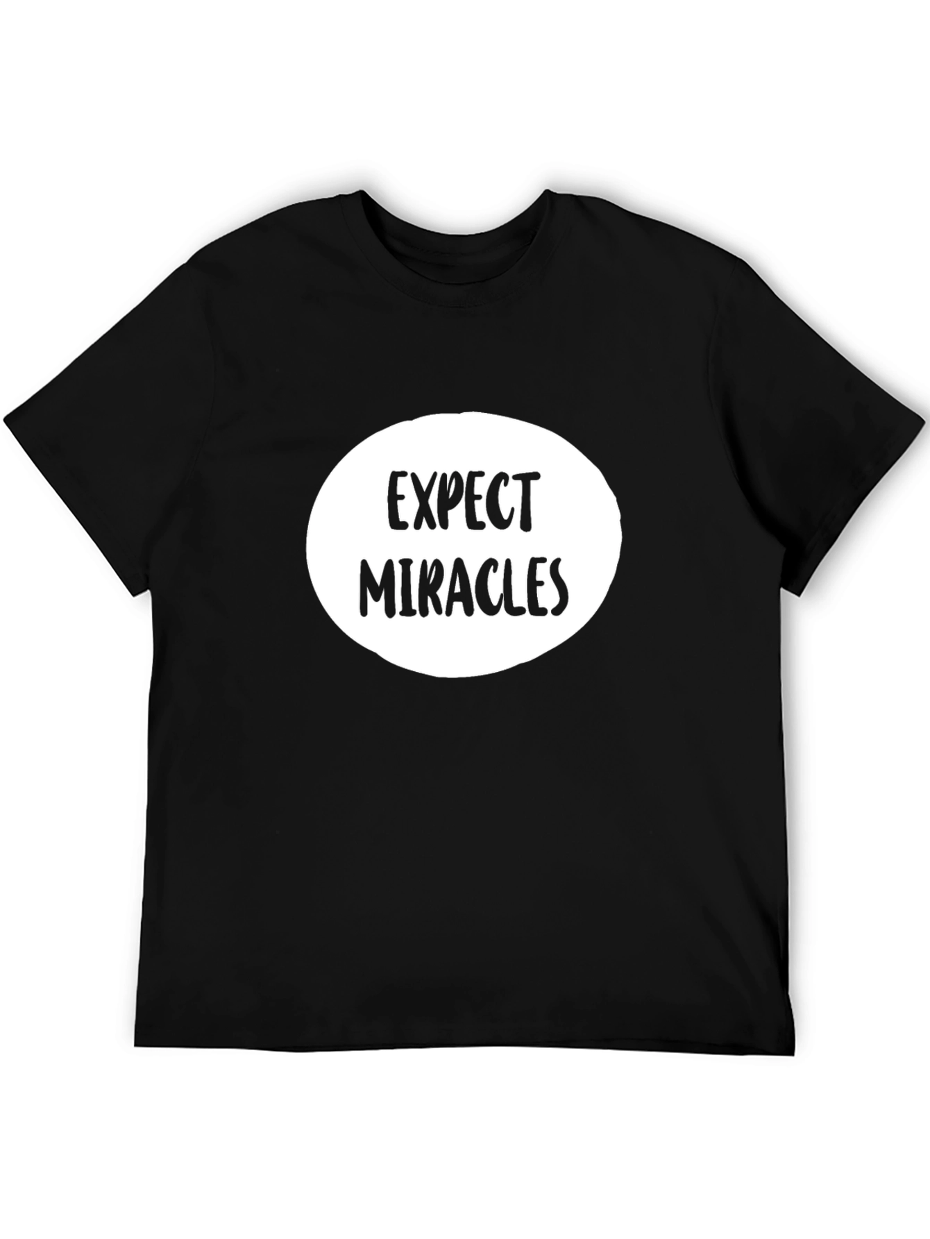 Expect Miracles Graphic Tee - Black Cotton T-Shirt