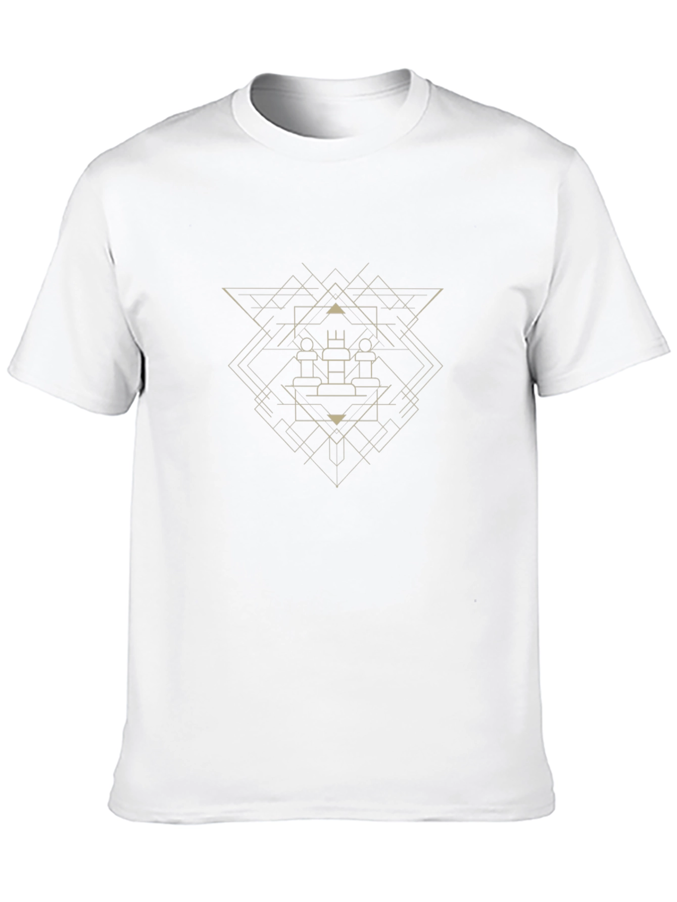 Geometric Chess Graphic Tee - Modern Black T-Shirt