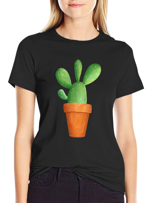 Cactus Graphic Tee - Potted Plant Design