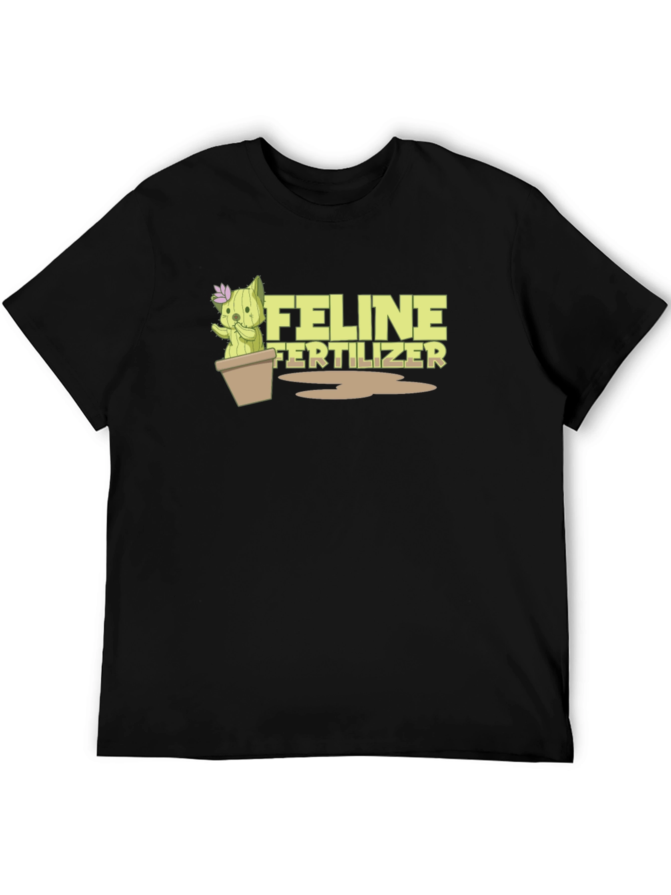 Feline Fertilizer T-Shirt - Funny Cat Cactus Tee