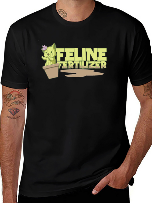 Feline Fertilizer T-Shirt - Funny Cat Cactus Tee