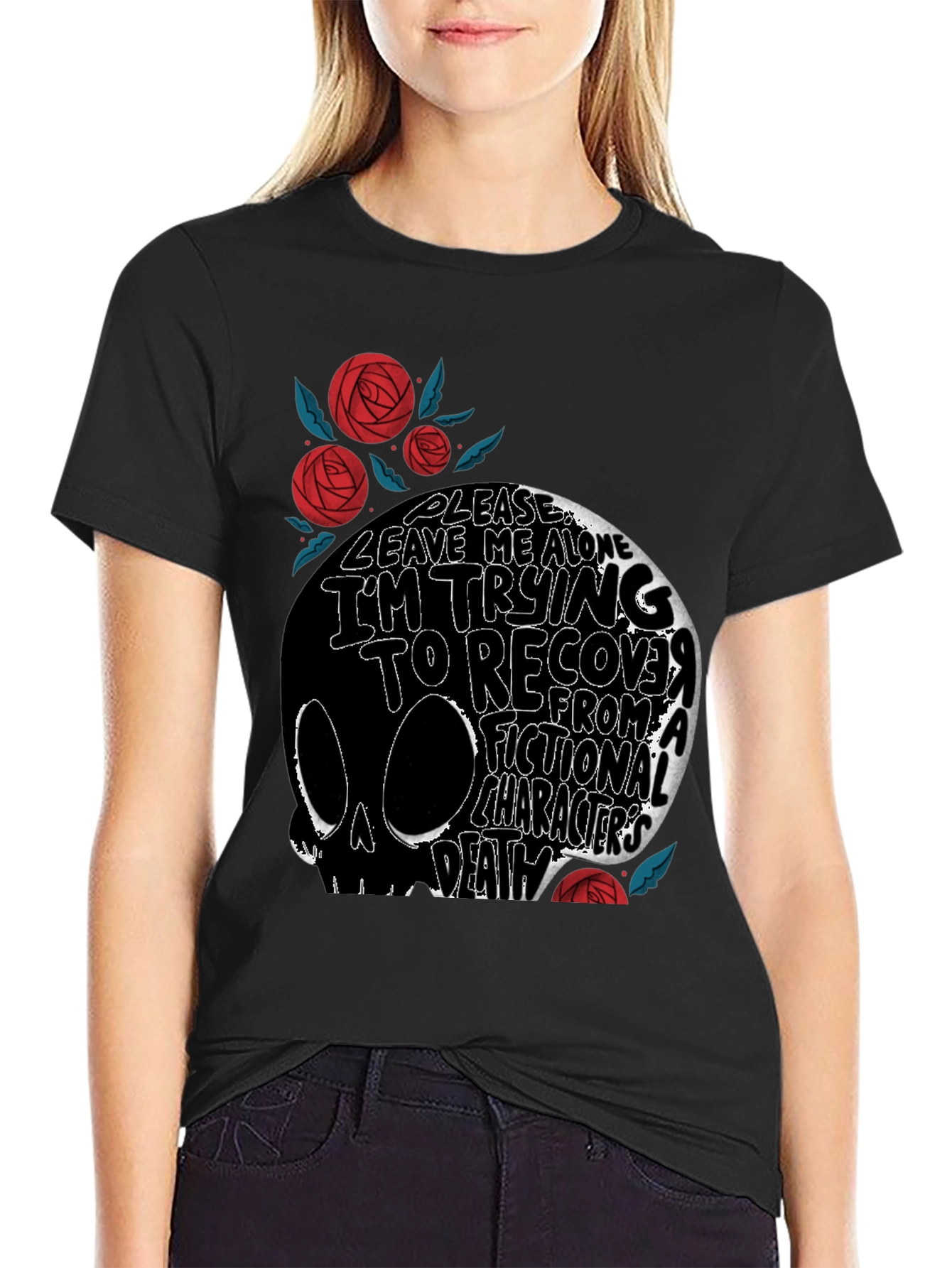 Skull Graphic T-Shirt: Fictional Character Death