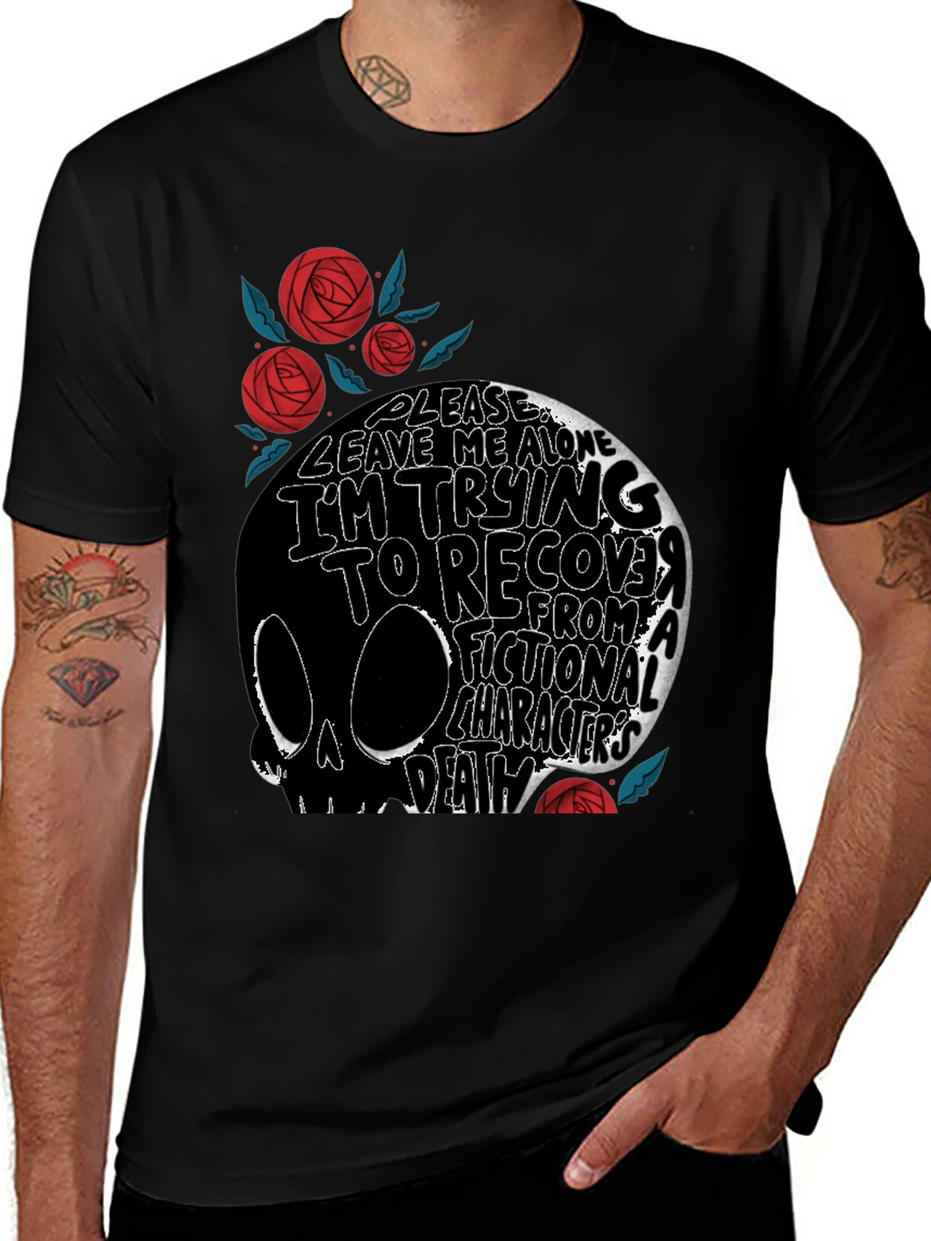 Skull Graphic T-Shirt: Fictional Character Death