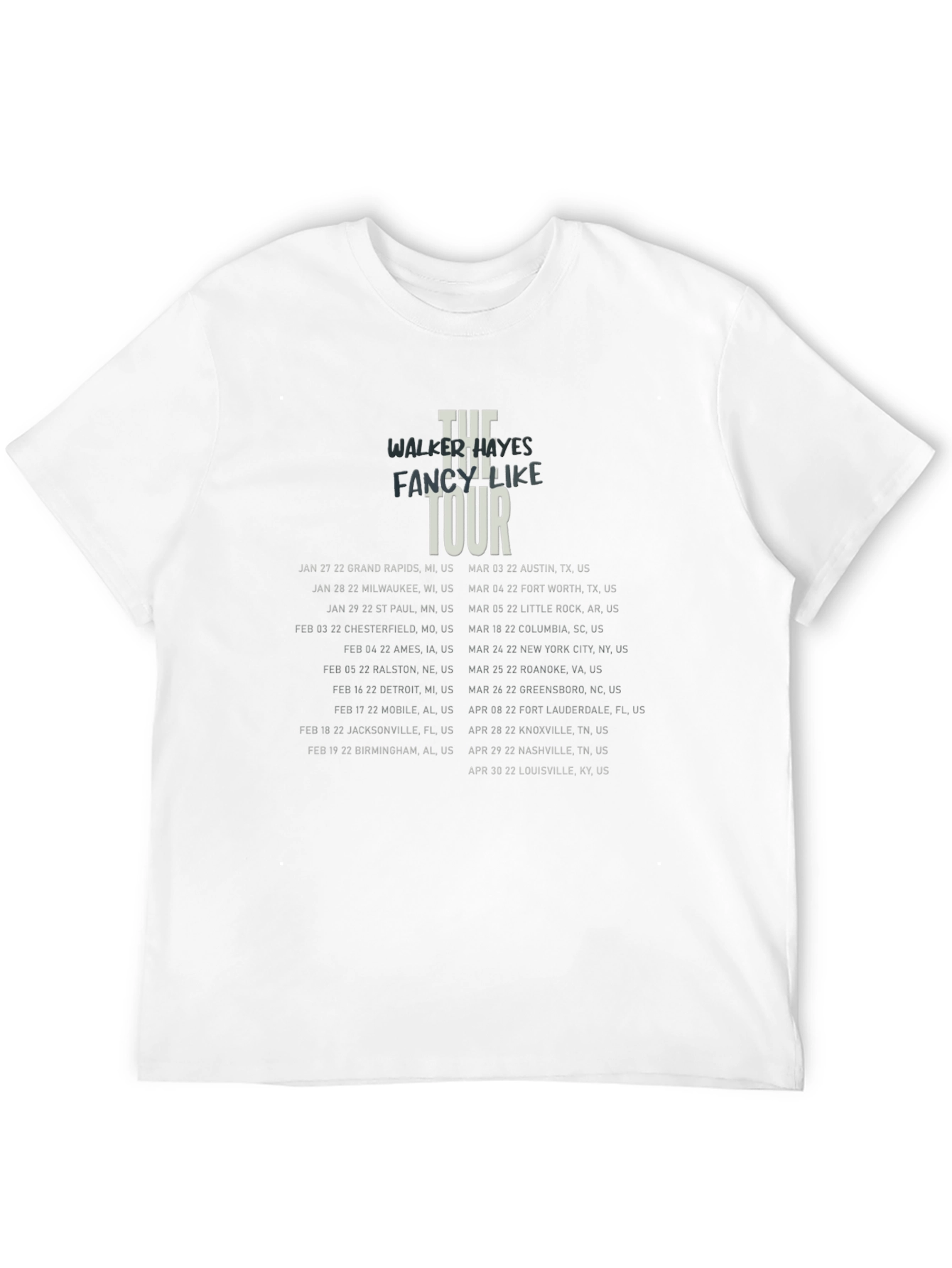 Walker Hayes Fancy Like Tour T-Shirt