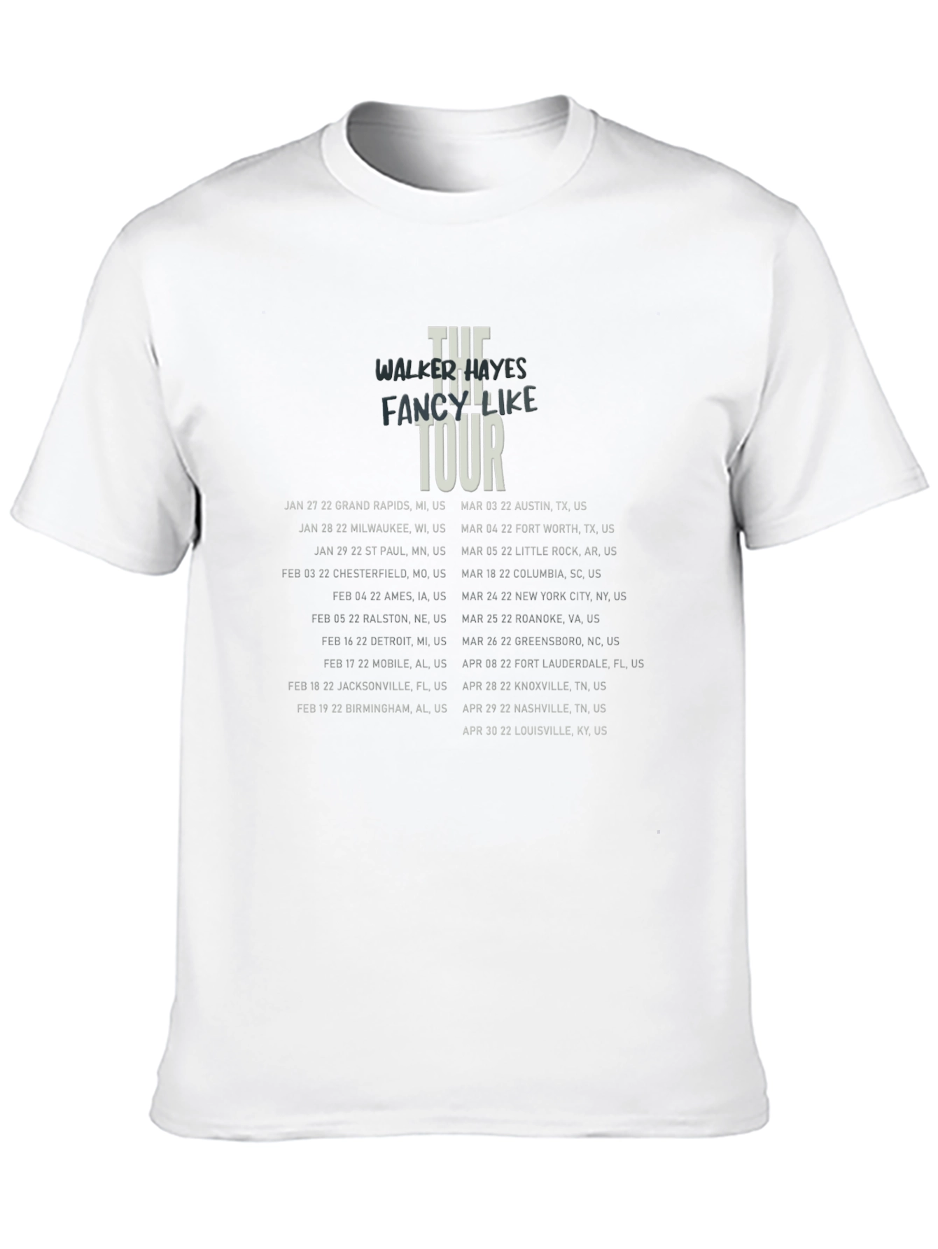 Walker Hayes Fancy Like Tour T-Shirt