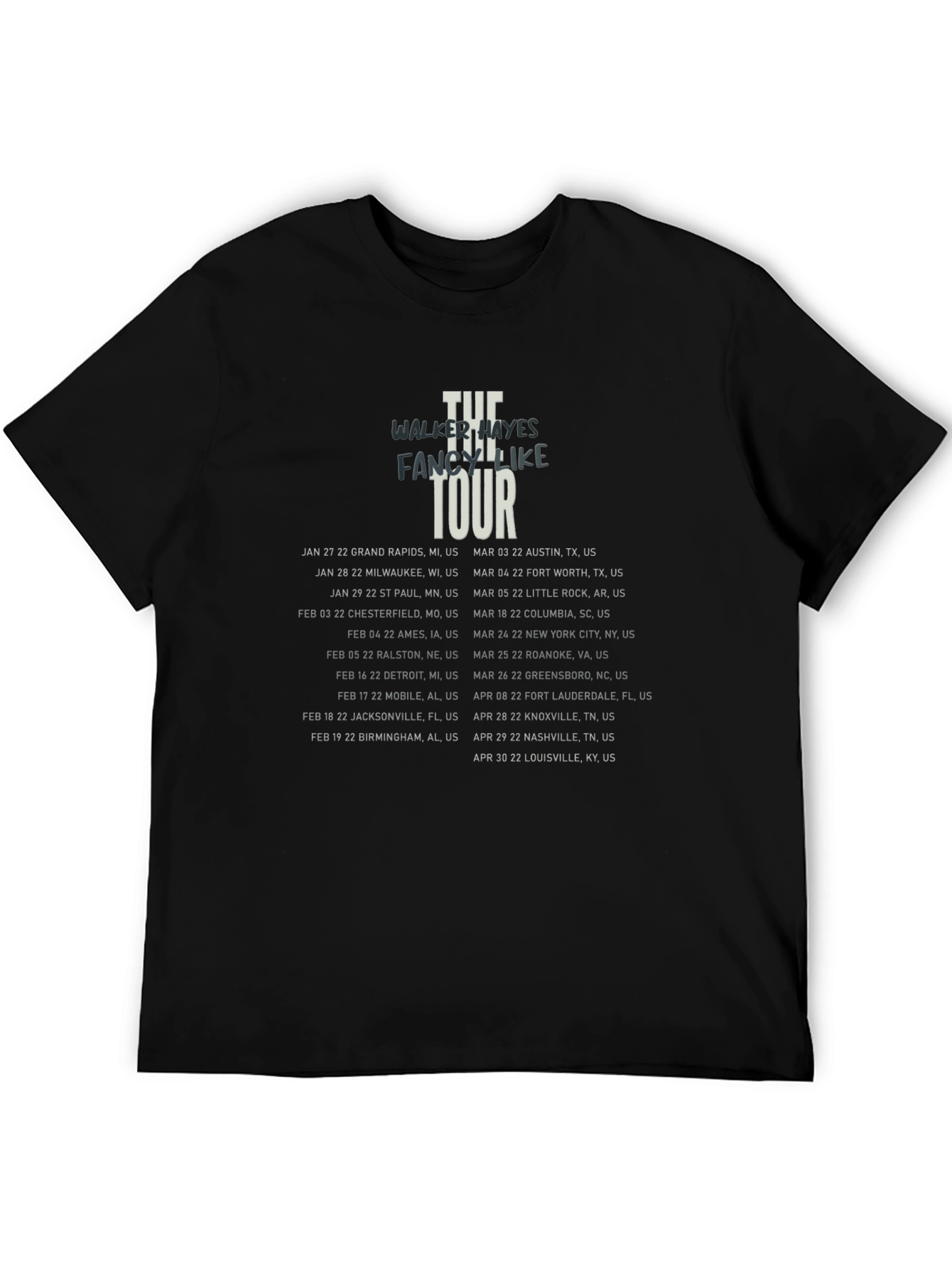 Walker Hayes Fancy Like Tour T-Shirt