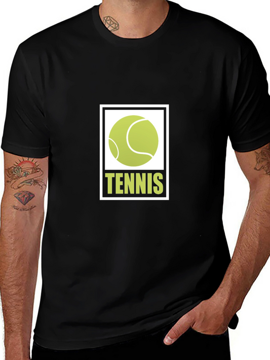 Tennis Ball Graphic Black T-Shirt