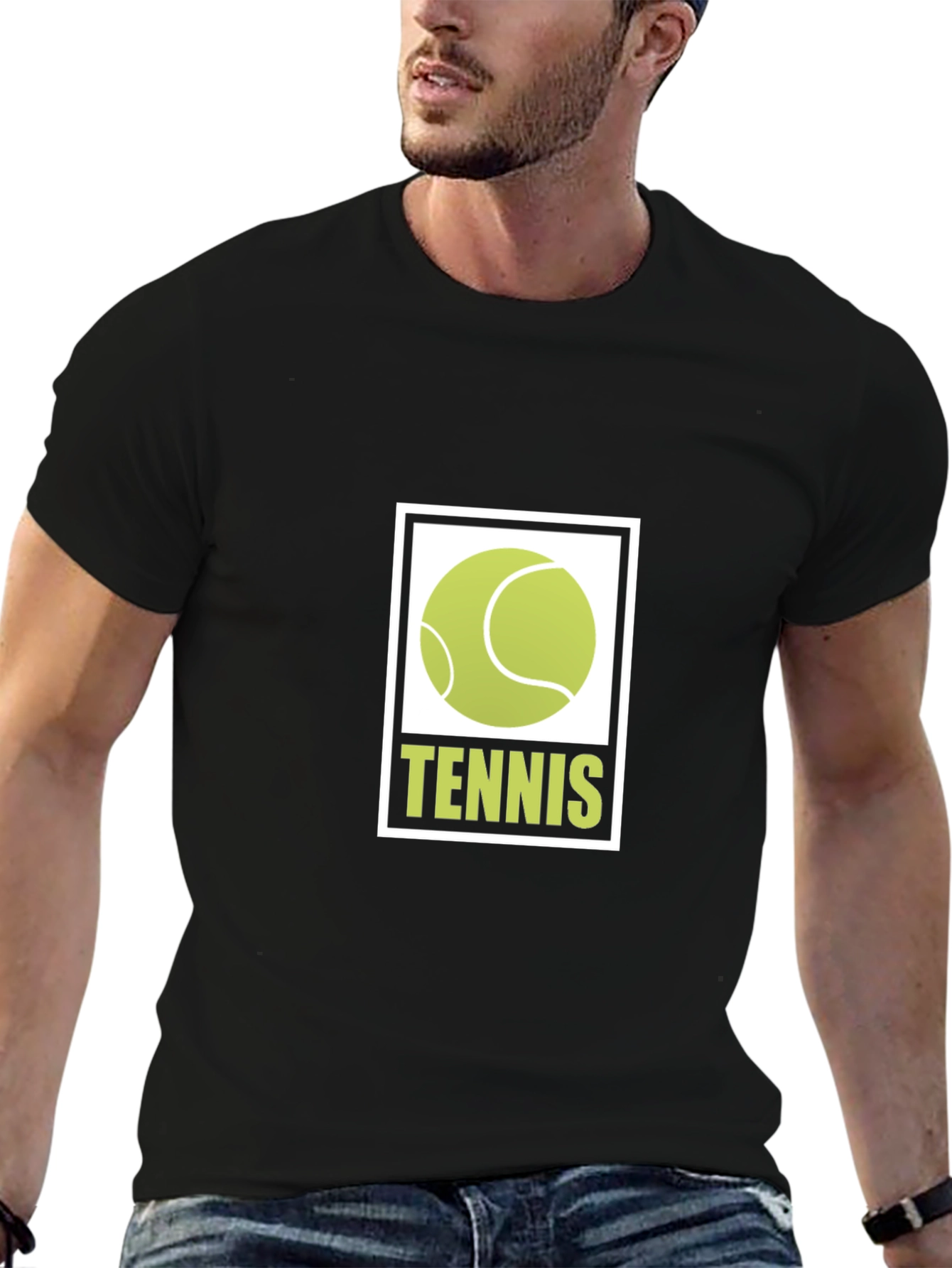 Tennis Ball Graphic Black T-Shirt