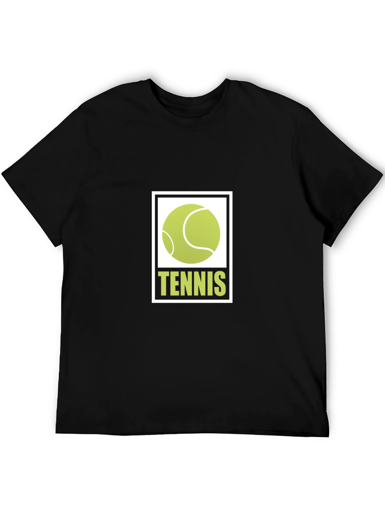 Tennis Ball Graphic Black T-Shirt