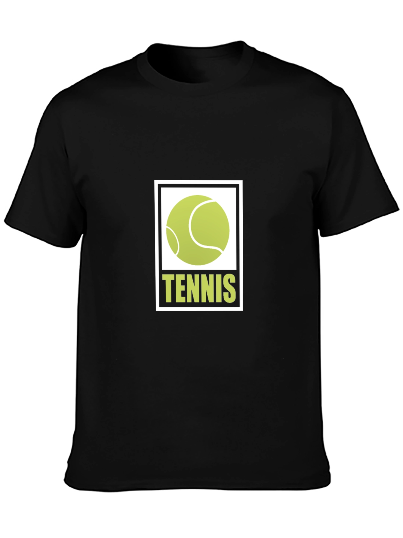 Tennis Ball Graphic Black T-Shirt