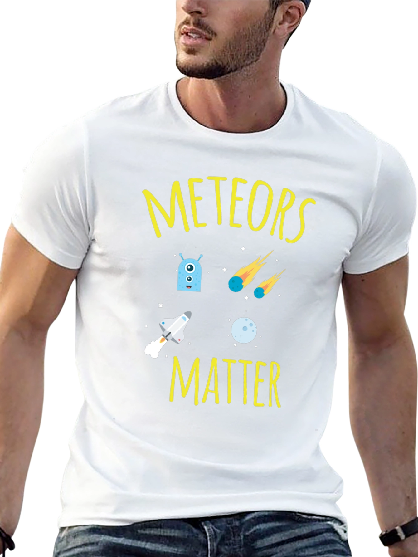 Meteors Matter Graphic T-Shirt - Space Design