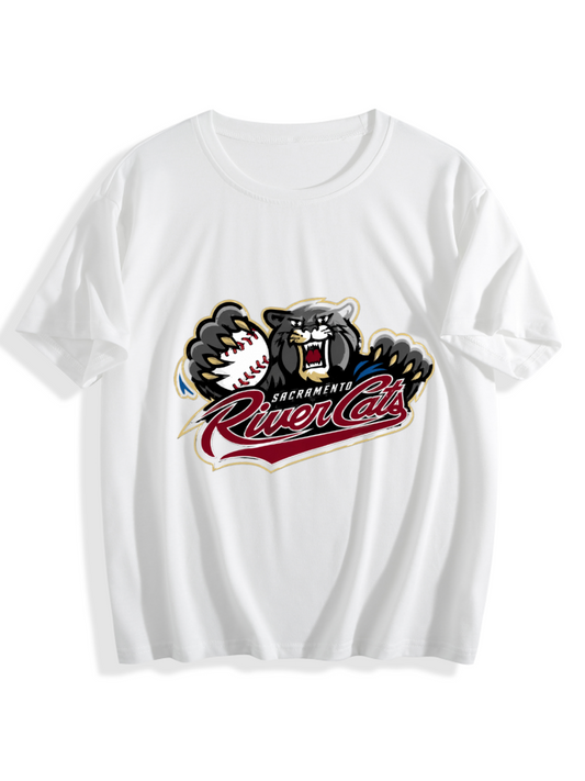 Sacramento River Cats Inspired Vintage Baseball Graphic T-Shirt – Premium Streetwear Sports Tee（hj38）
