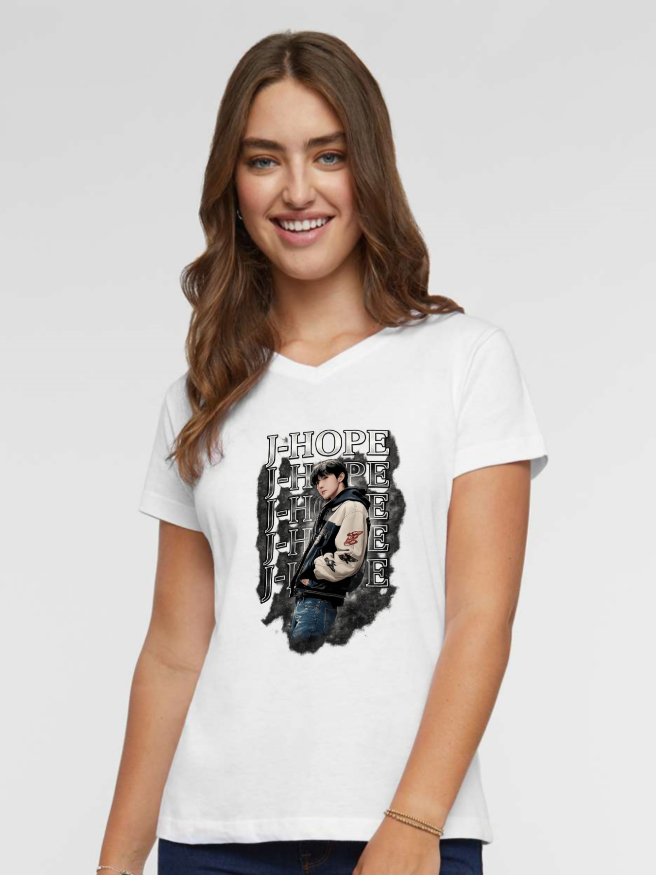 J-Hope Inspired Vintage Streetwear Graphic T-Shirt – Premium Cotton K-Pop Fashion Tee（hj37）