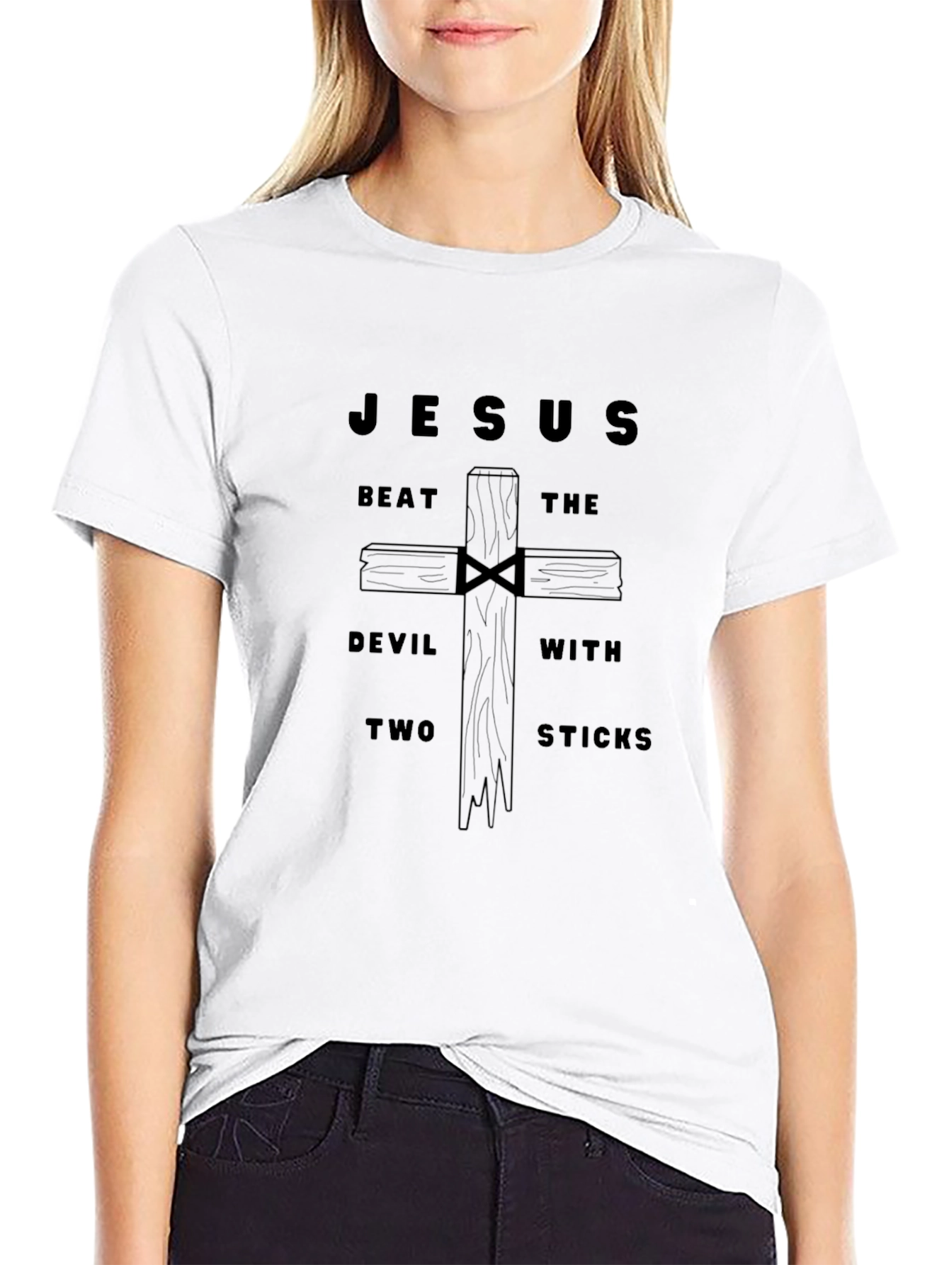 Jesus Beat the Devil Graphic T-Shirt