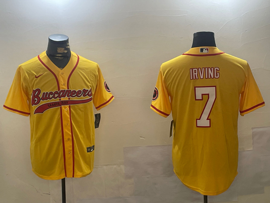 Men's Tampa Bay Buccaneers Bucky Irving #7 Yellow Game Jerseys