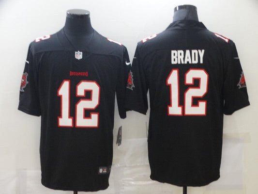 Men's Tampa Bay Buccaneers Tom Brady #12 Black Player Game Jerseys