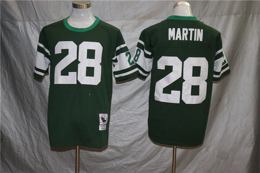 Men's New York Jets Curtis Martin Mitchell & Ness Green Legacy Replica Jerseys
