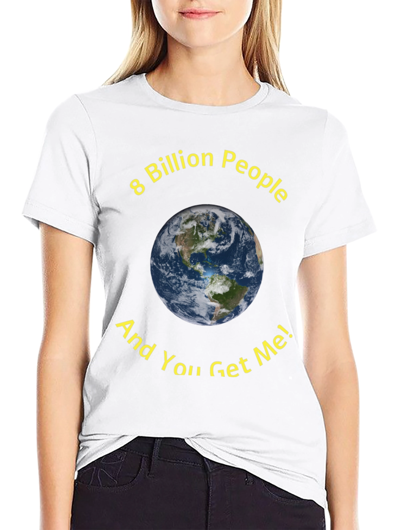 8 Billion People Earth Graphic T-Shirt