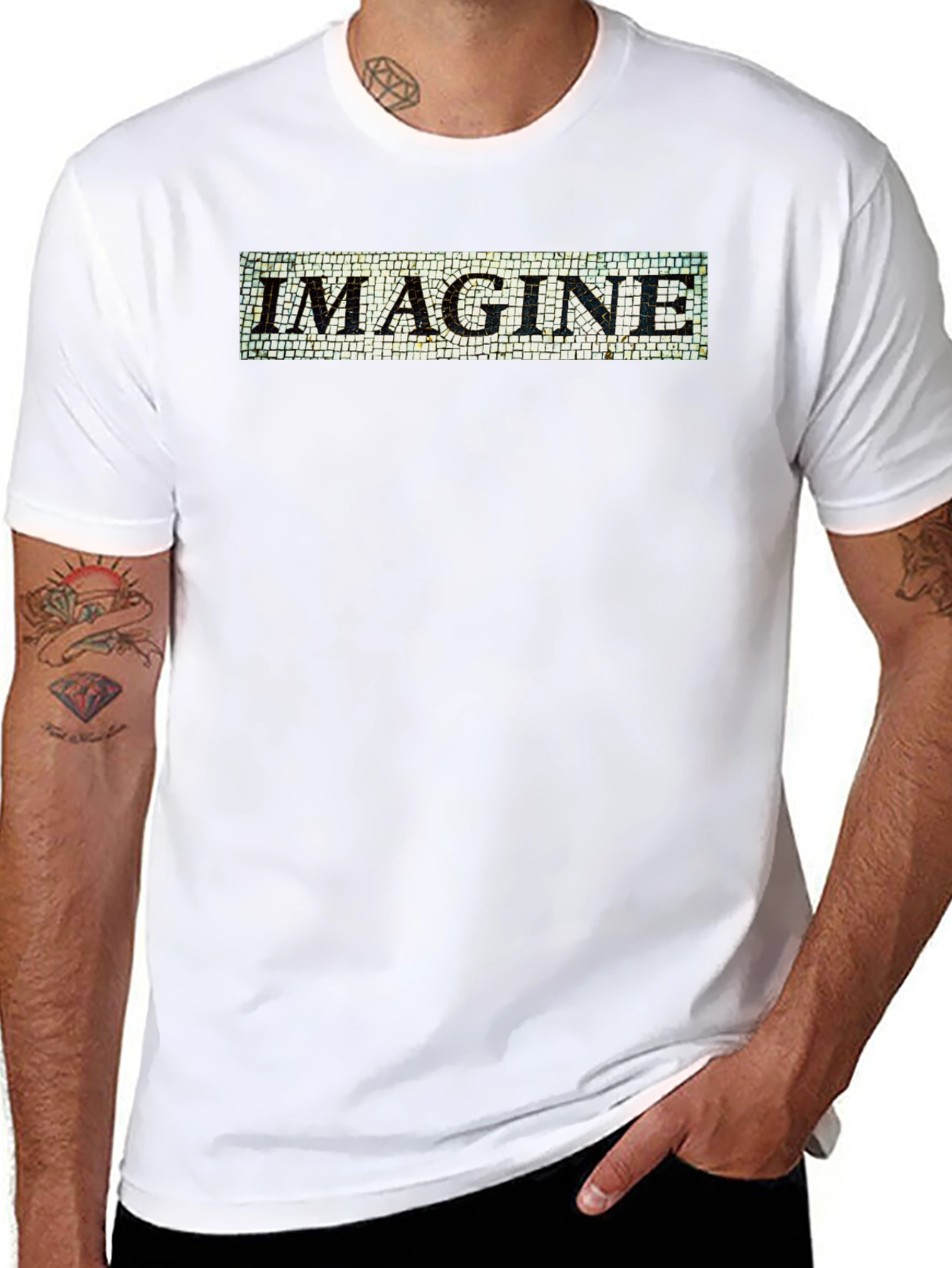 Imagine Mosaic Graphic T-Shirt