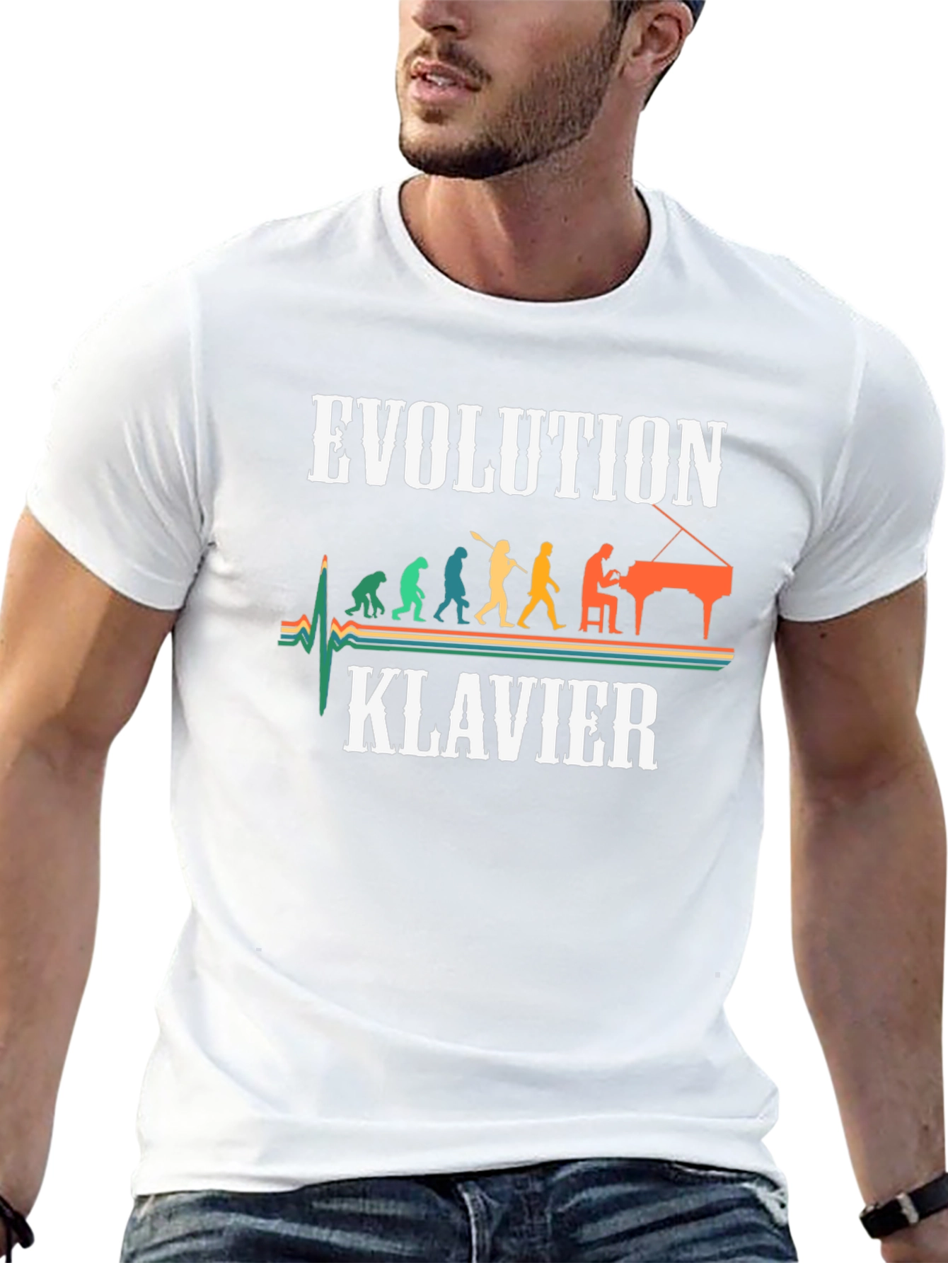 Evolution Klavier T-Shirt Musician Tee