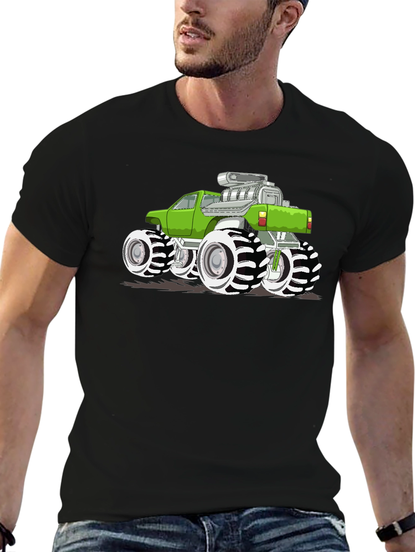Monster Truck Graphic Tee - Black
