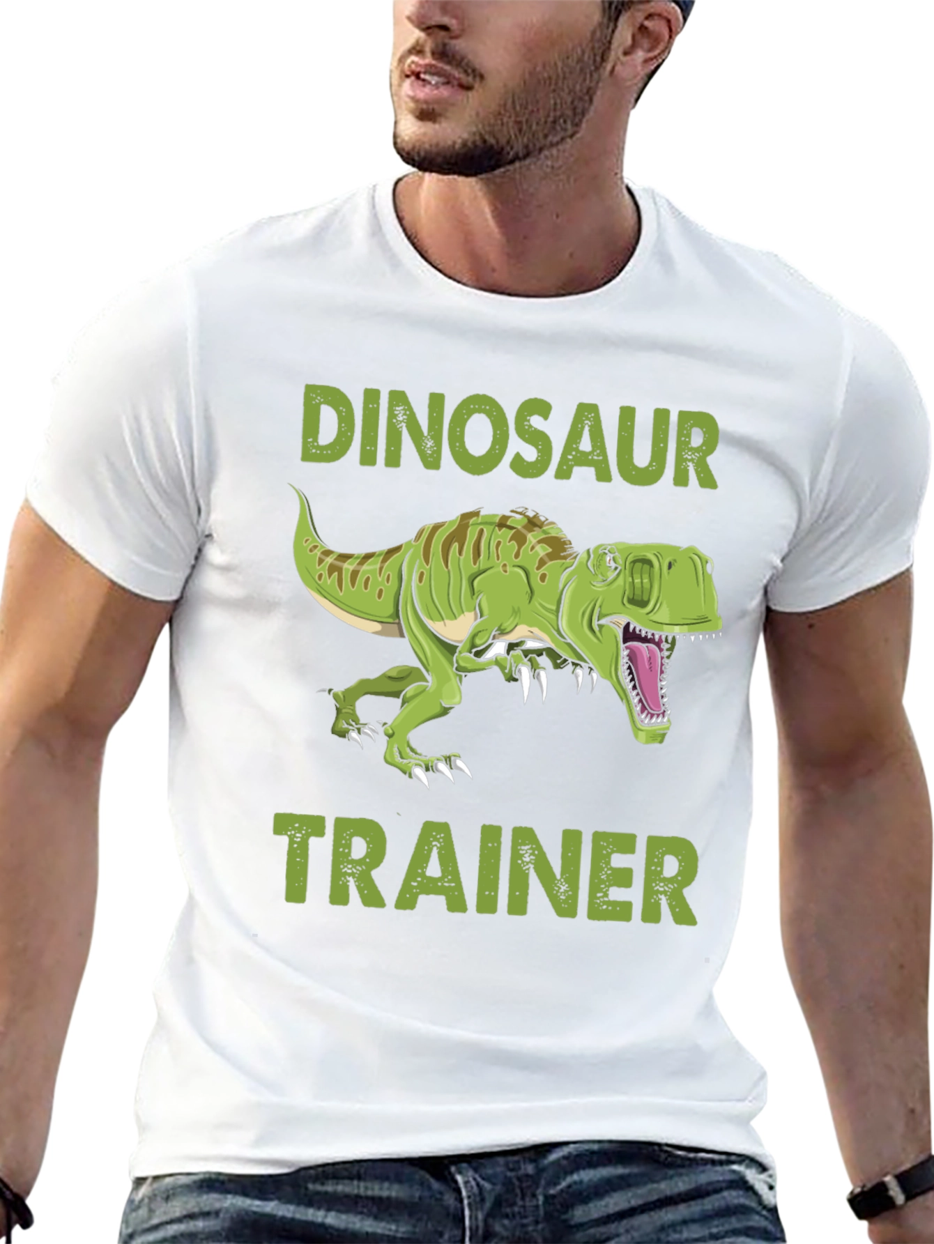 Dinosaur Trainer Graphic Tee - Black Cotton T-Shirt