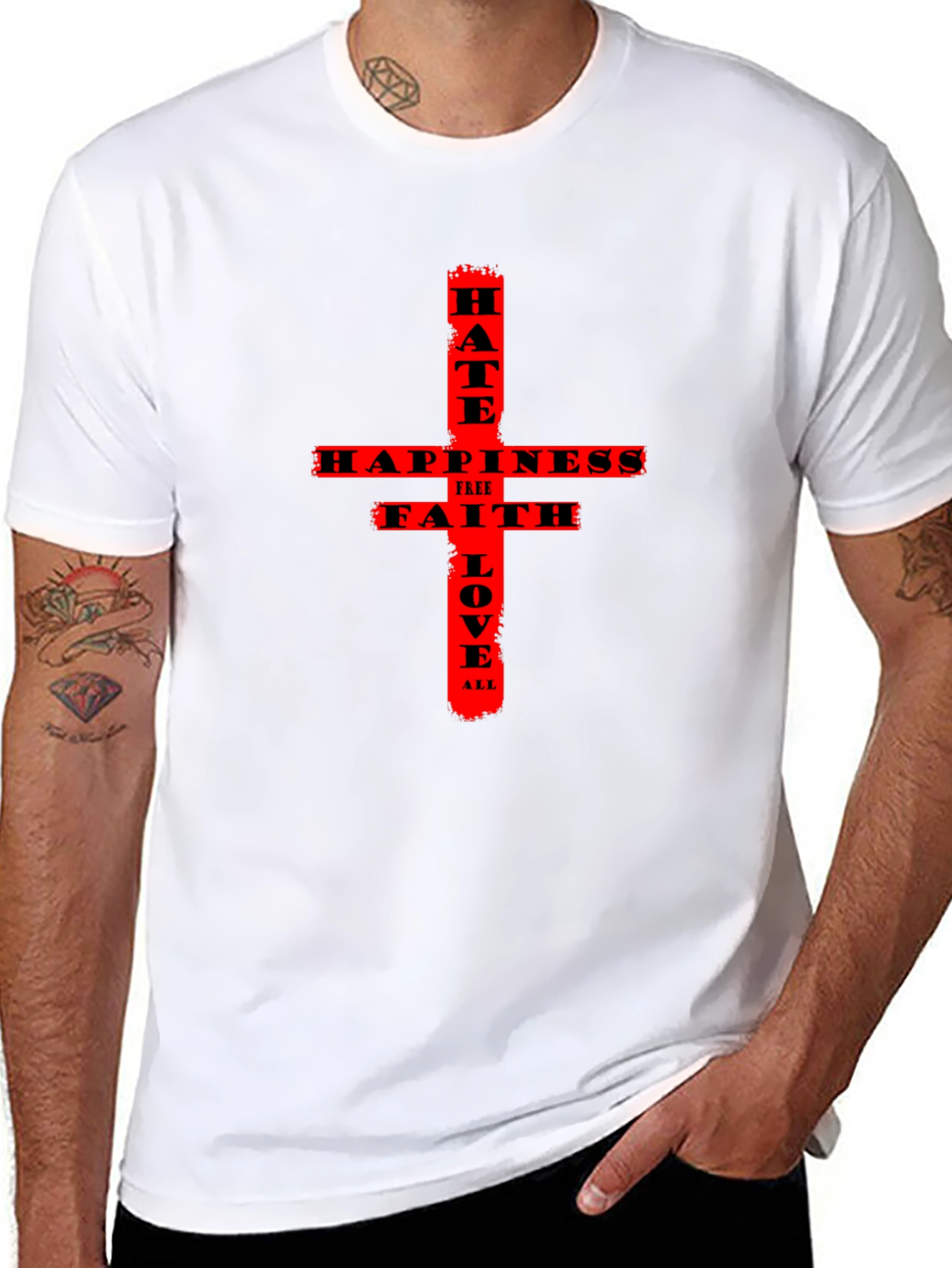 Hate Happiness Love Graphic Tee