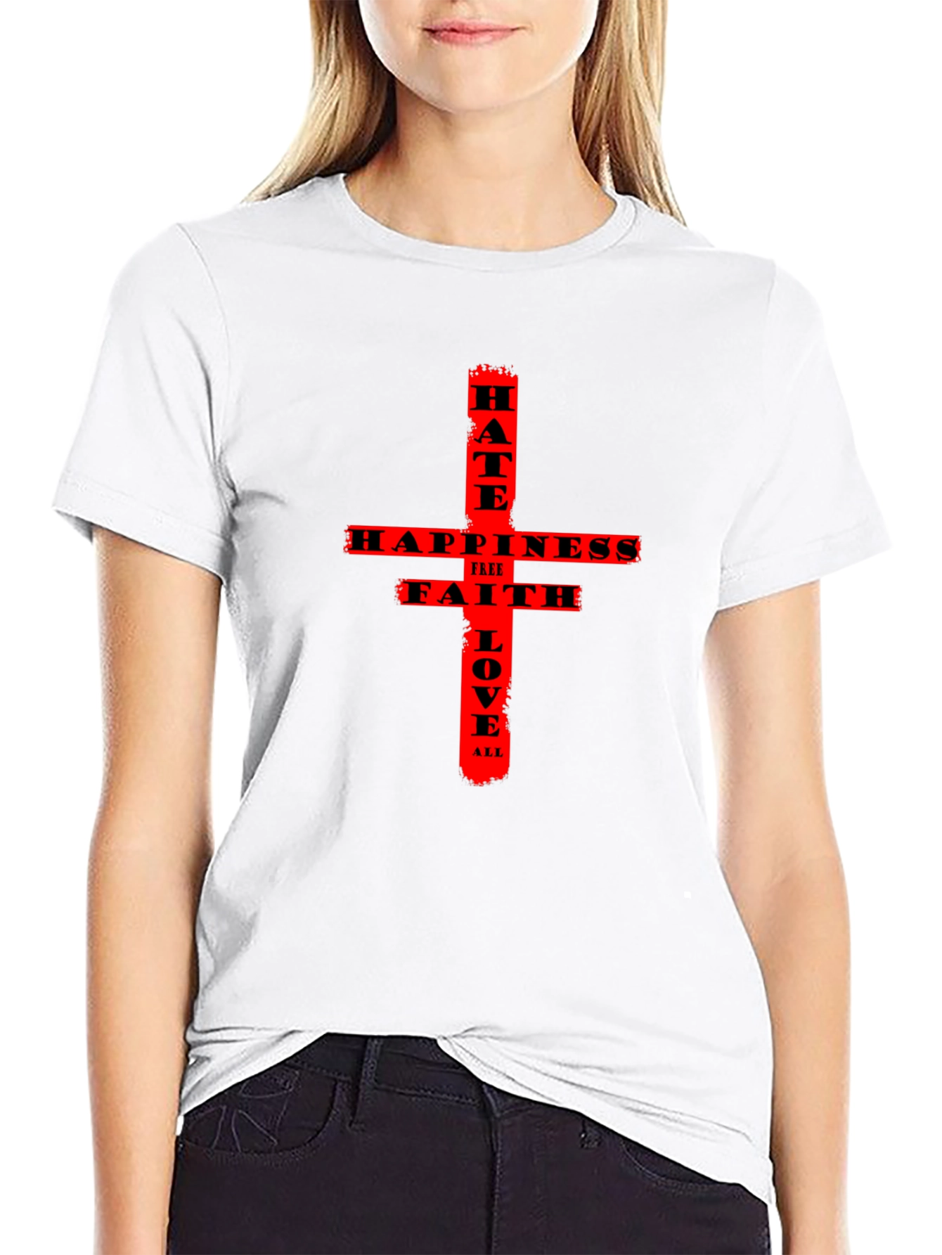 Hate Happiness Love Graphic Tee