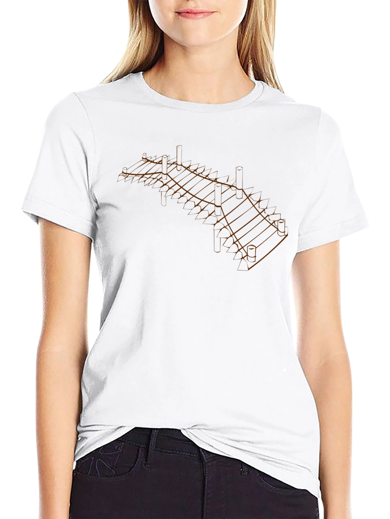Geometric Network Print T-Shirt