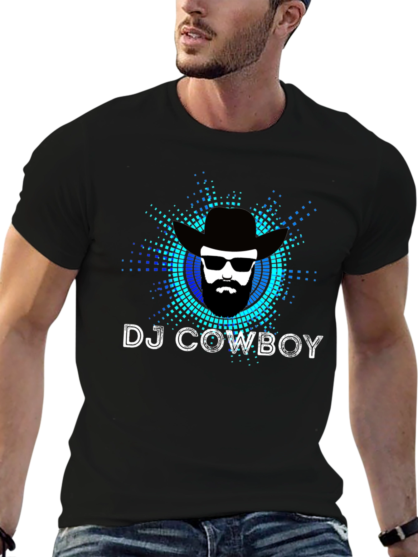 DJ Cowboy Graphic Tee - Black T-Shirt