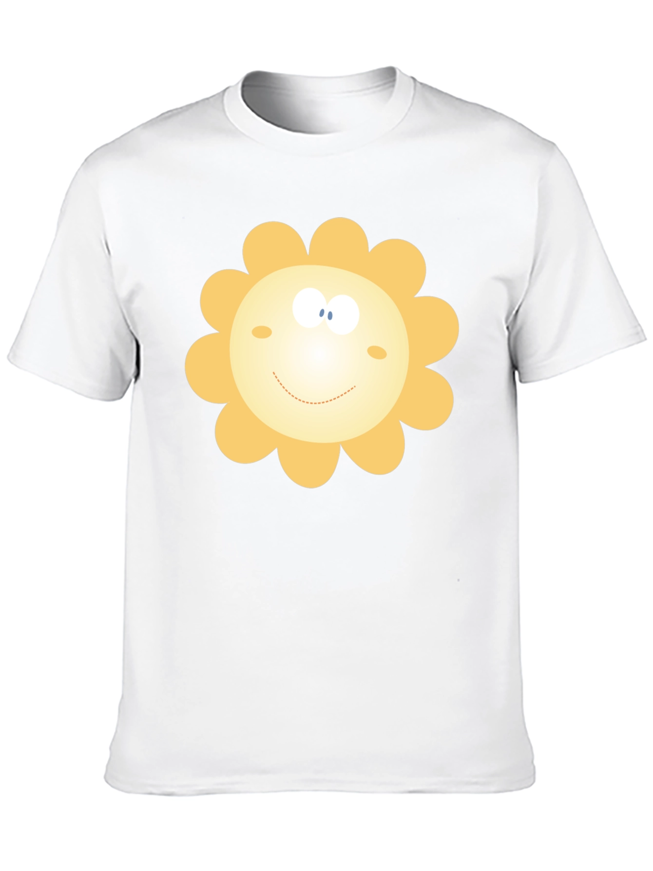 Happy Sunflower Graphic Black T-Shirt