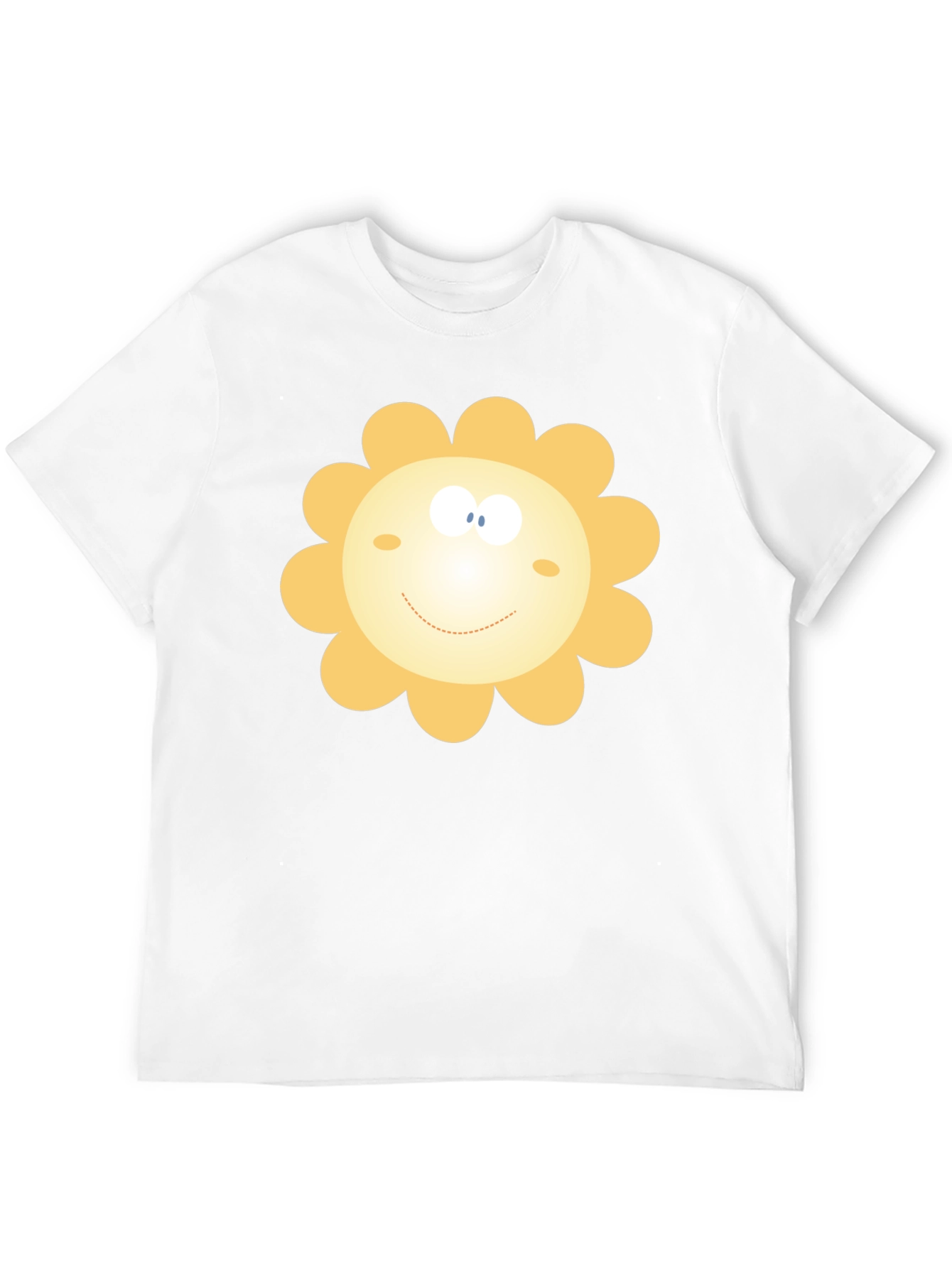 Happy Sunflower Graphic Black T-Shirt