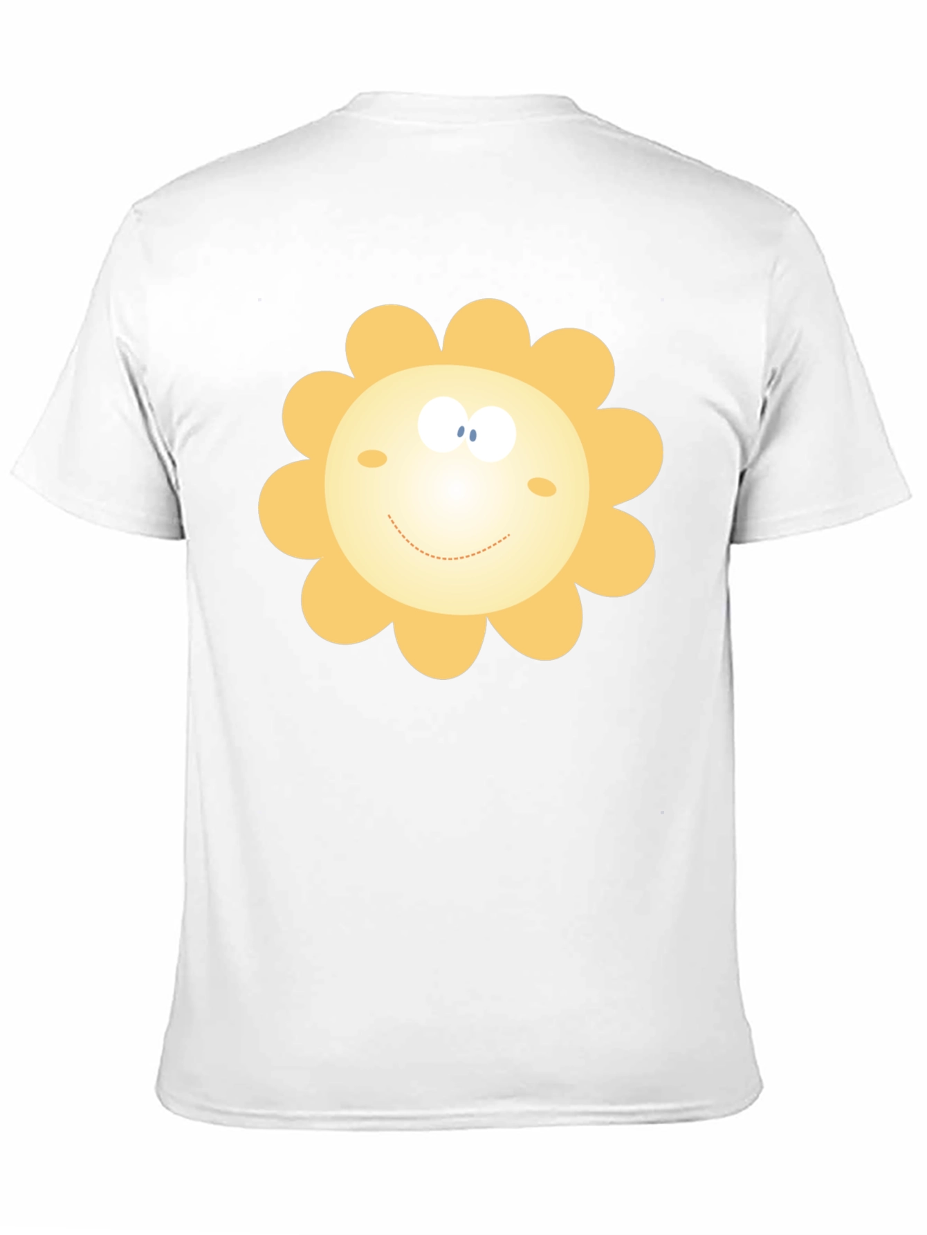 Happy Sunflower Graphic Black T-Shirt