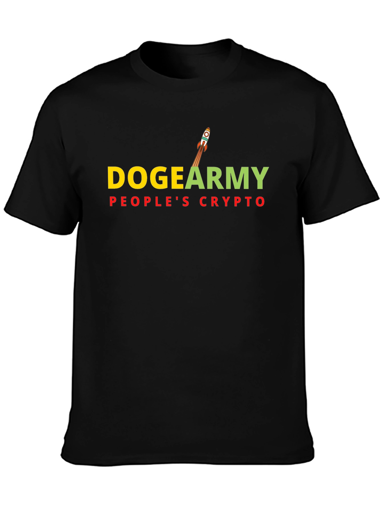DogeArmy Peoples Crypto Black T-Shirt