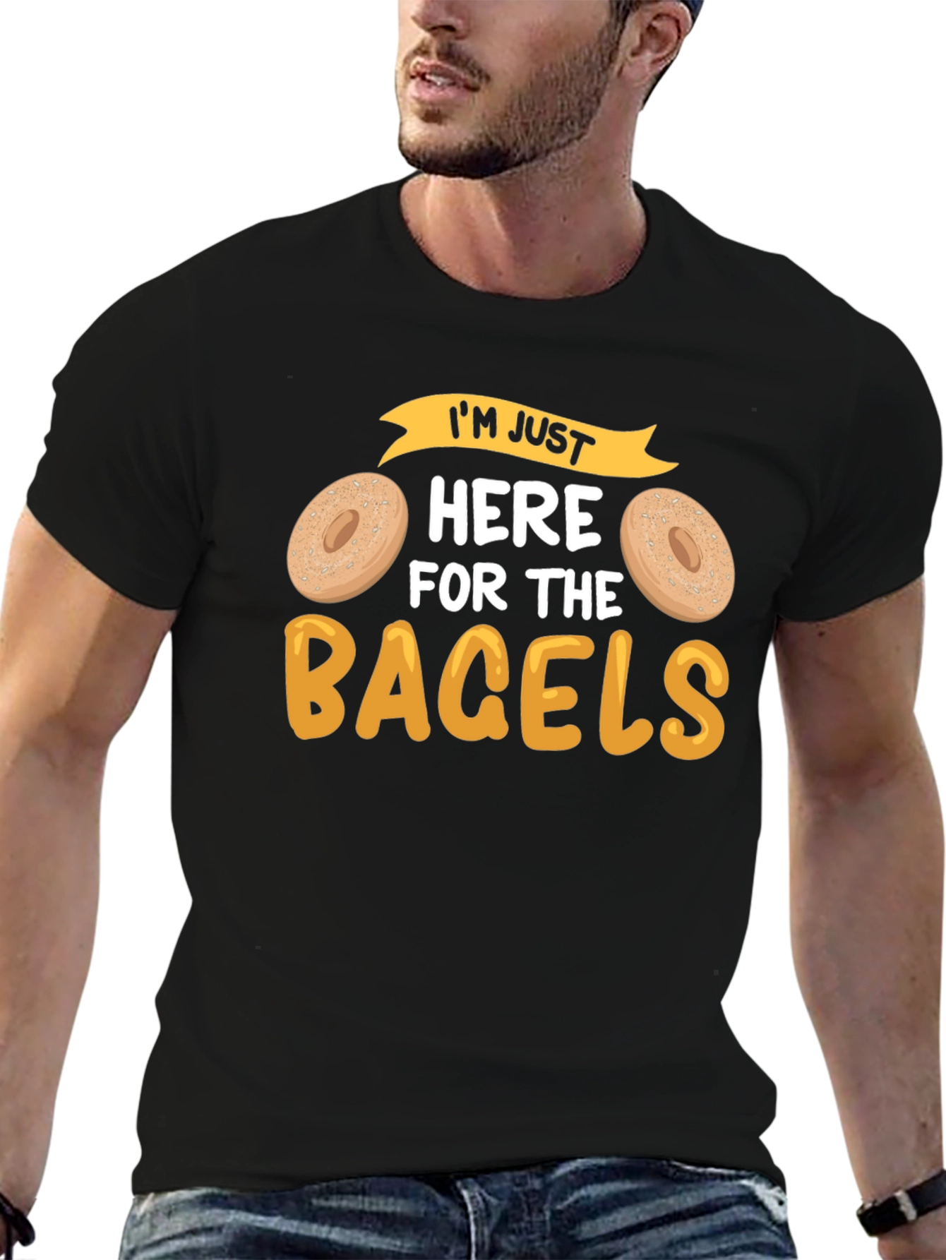 Im Just Here for the Bagels Graphic Tee