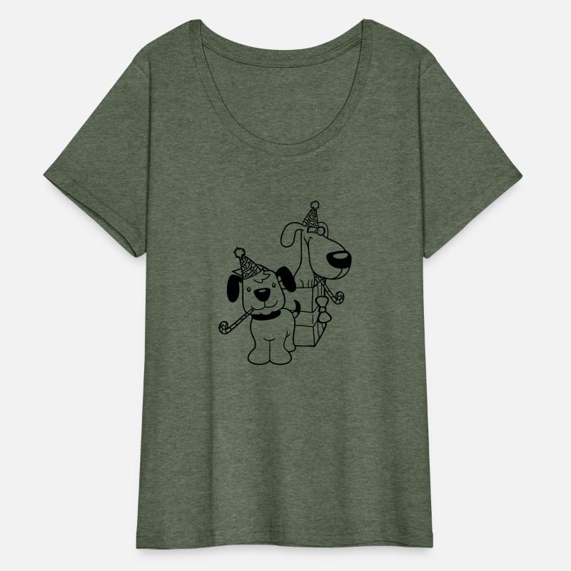 2 Dogs Birthday Present Gift Party Hat Celebrate
