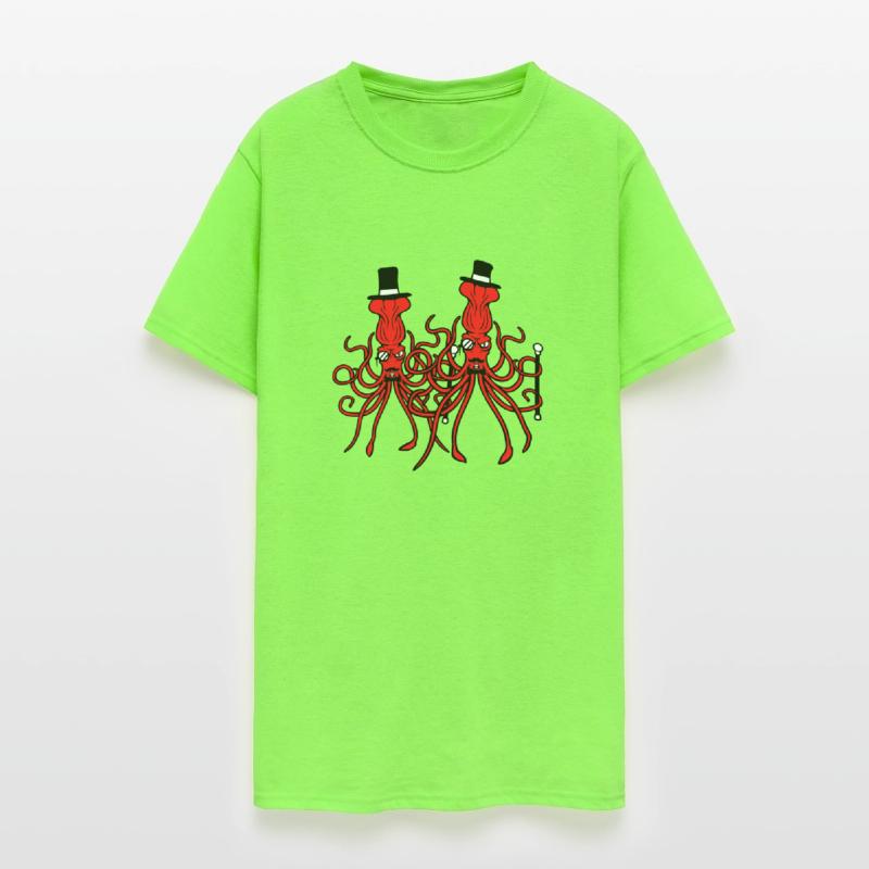 2 octopus sir hat monocle glasses two rich friends