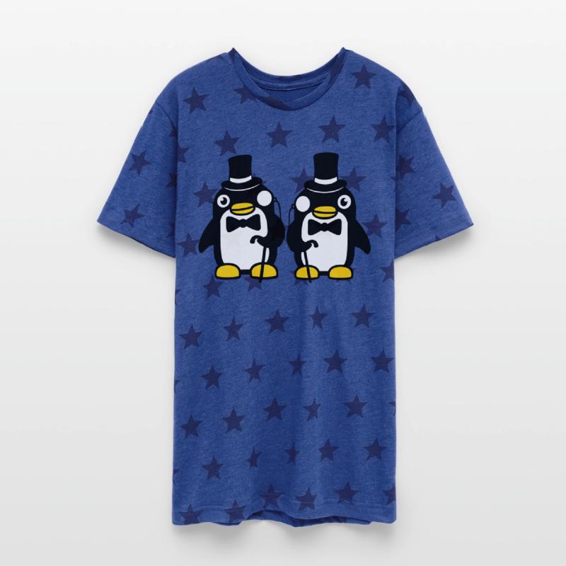 2 Penguin Gentlemen Sir Two Mr. Top Hat Monocle