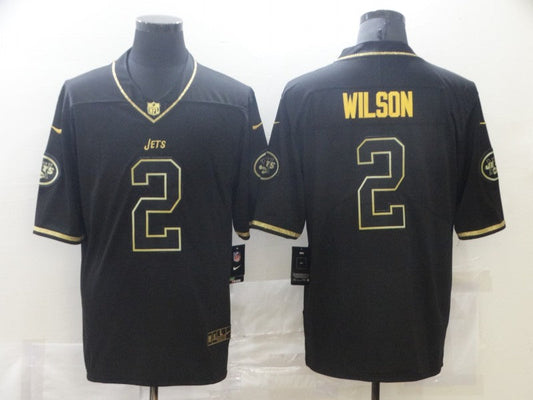 Men's New York Jets Zach Wilson #2 Black Game Jerseys