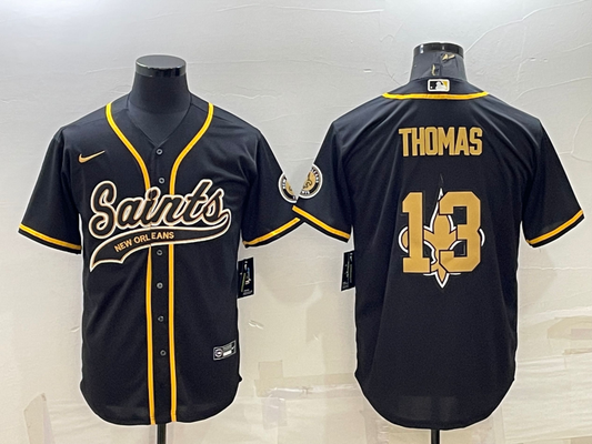 Men's New Orleans Saints Michael Thomas #13 Black Player Jerseys Joint Edition