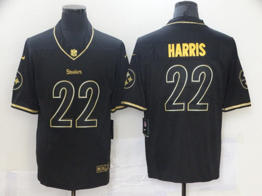 Men's Pittsburgh Steelers Najee Harris #22 Black Game Player Jerseys