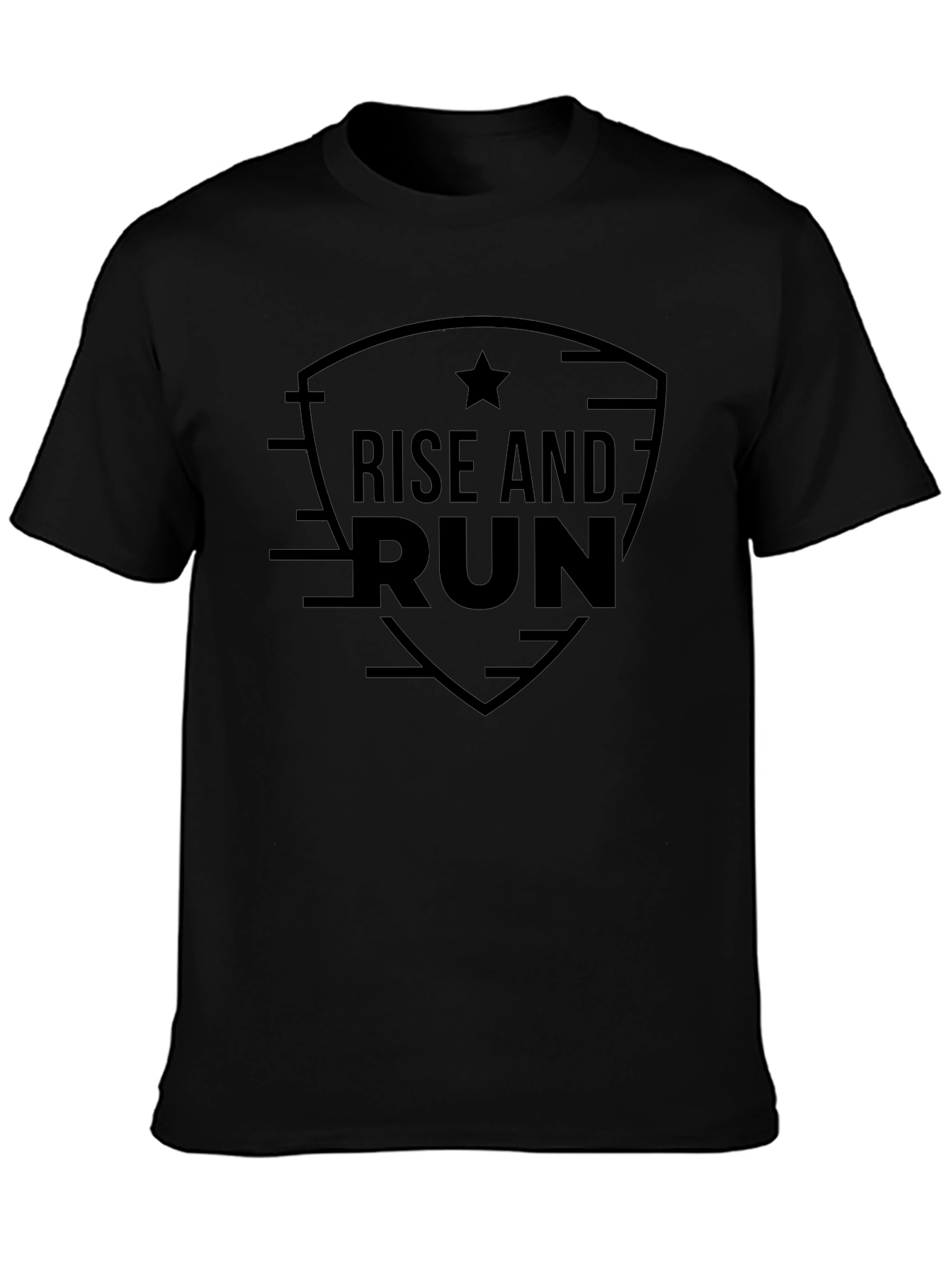 Rise and Run Graphic T-Shirt - Black