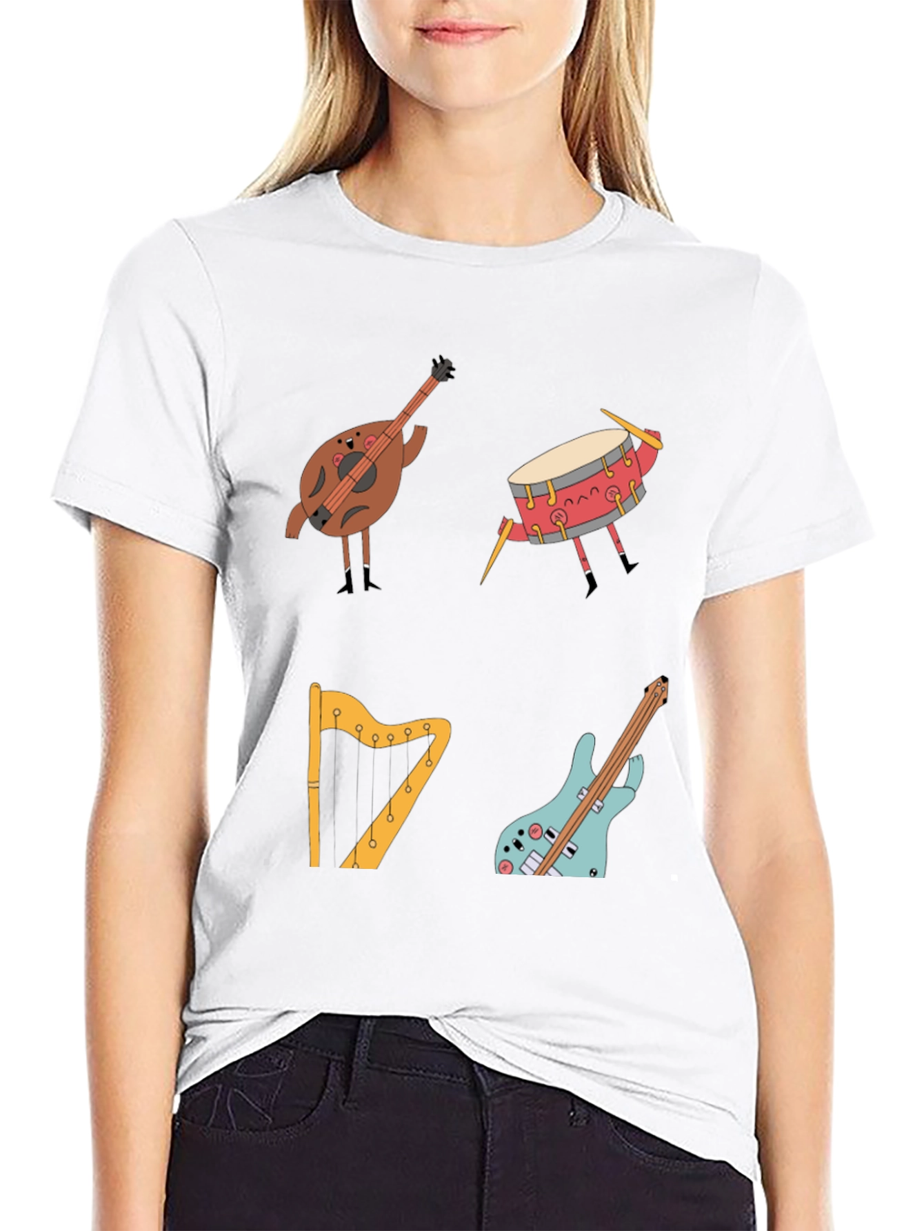 Musical Instrument Cartoon T-Shirt