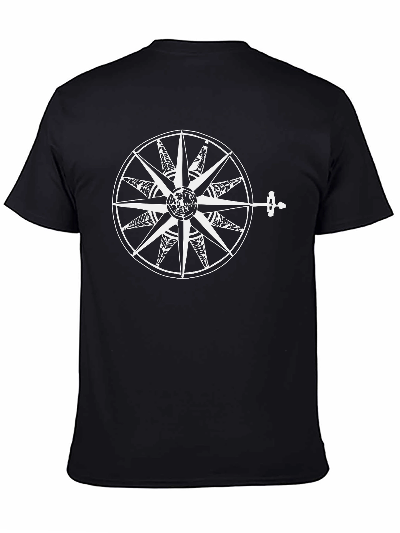 Nautical Compass Graphic Black Tee