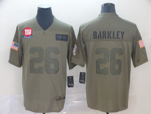 Men's New York Giants Saquon Barkley #26 Brown Game Jerseys