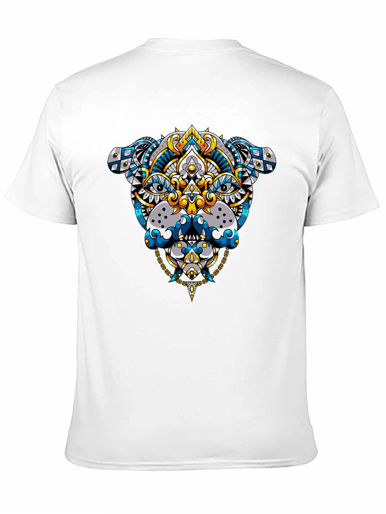 Geometric Dog Graphic Tee - Black